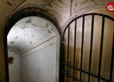 کشف نقاشی های عجیب در پلکان مخفی قصر 700 ساله