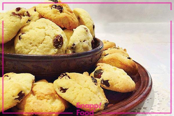 طرز تهیه شیرینی کشمشی در فر یا بدون فر طرز تهیه شیرینی کشمشی در فر یا بدون فر